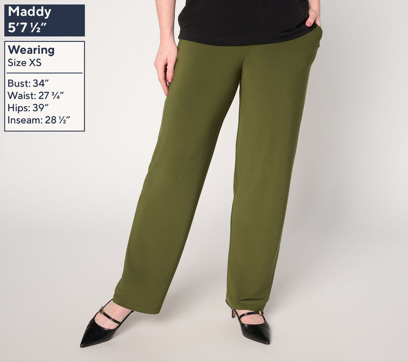 Susan Graver Regular LK Luxe Straight Leg Pants — View 13