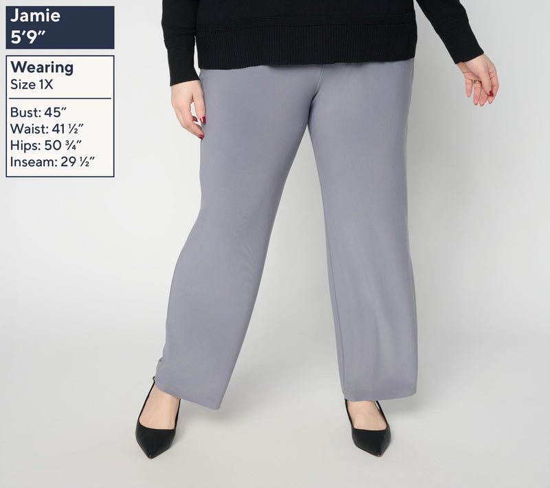 Susan Graver Regular LK Luxe Straight Leg Pants — View 12