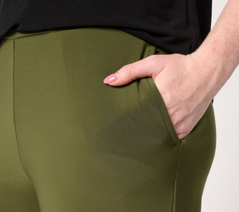 Susan Graver Petite LK Luxe Straight Leg Pants — View 16
