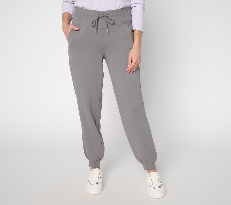 LOGO by Lori Goldstein Regular French Terry Full Length Joggers — View 7