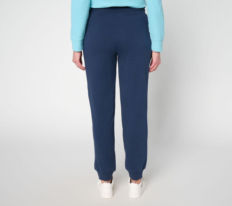 LOGO by Lori Goldstein Petite French Terry Full Length Joggers — View 10