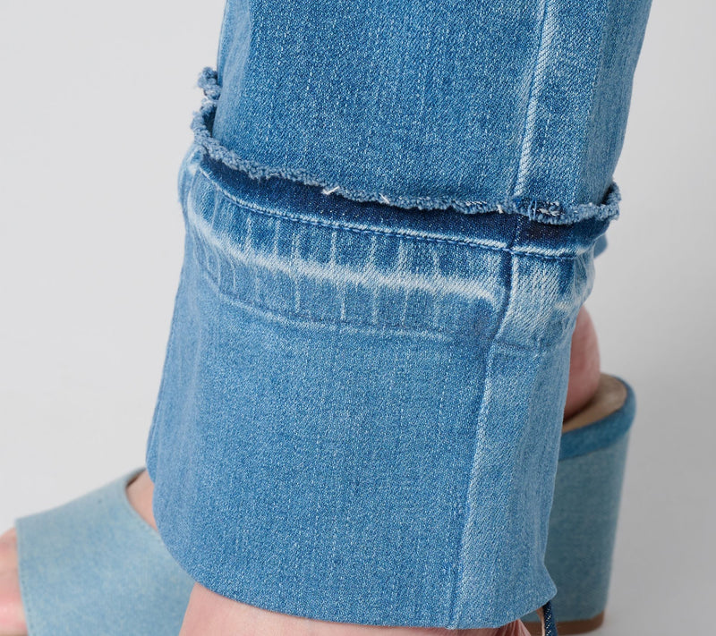 LOGO by Lori Goldstein Regular Cuffed Hem Straight Leg Jeans — View 10