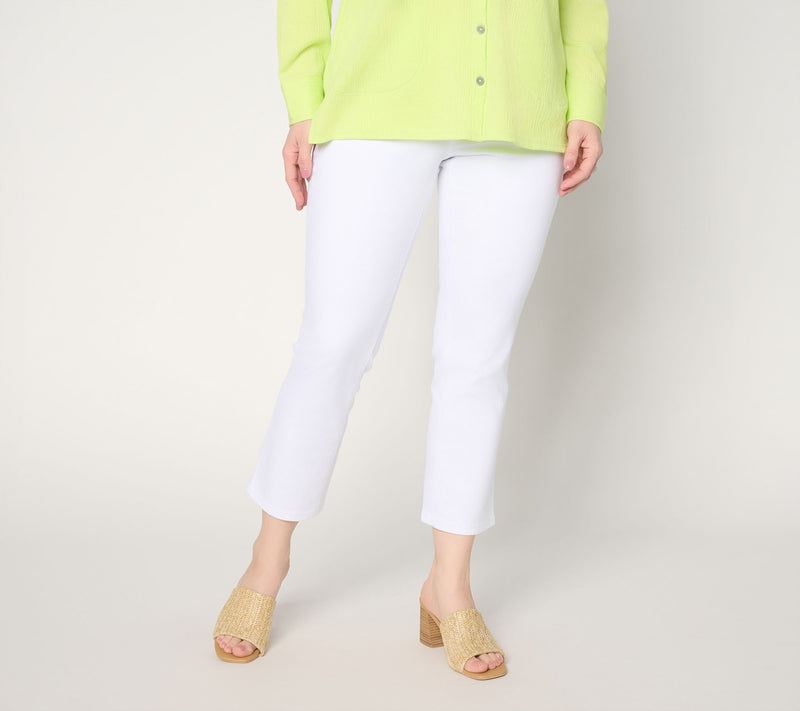 Belle by Kim Gravel Tall TripleLuxe Twill Topstitch Cropped Jean — View 9