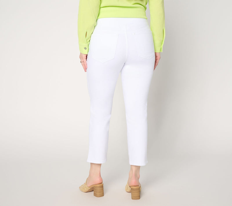 Belle by Kim Gravel Tall TripleLuxe Twill Topstitch Cropped Jean — View 12