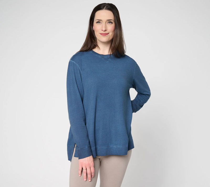 LOGO Principles by Lori Goldstein Overdyed Long Sleeve Top — View 11