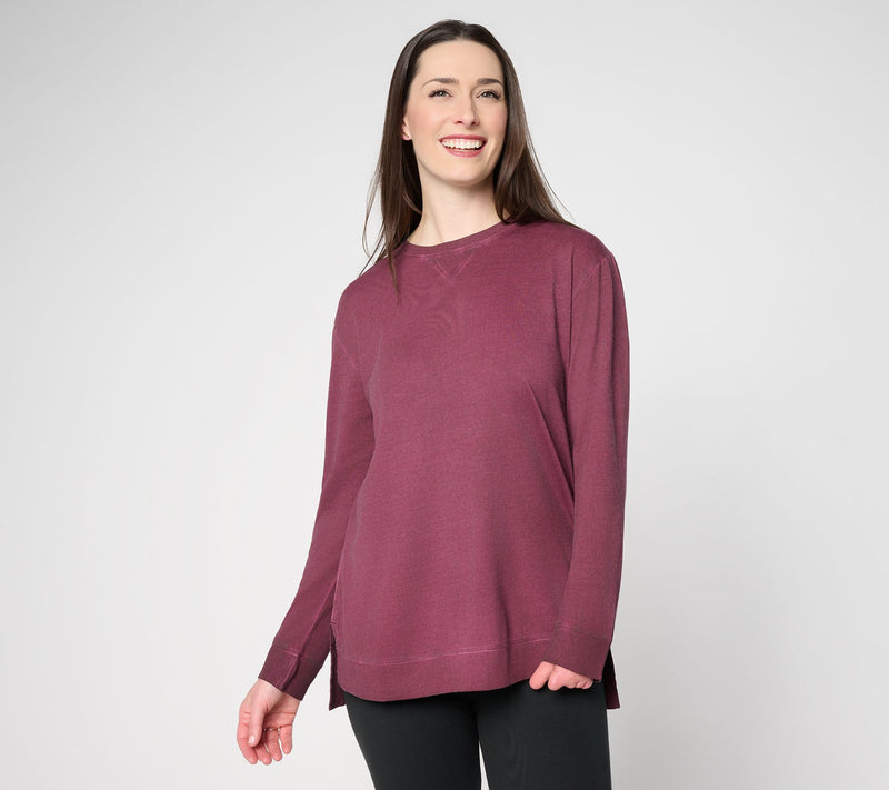 LOGO Principles by Lori Goldstein Overdyed Long Sleeve Top — View 14