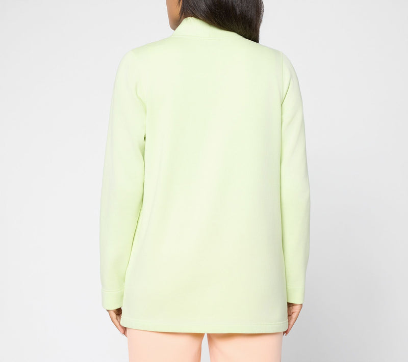 Susan Graver CloudSoft Fleece Petite Open Front Cardigan — View 12