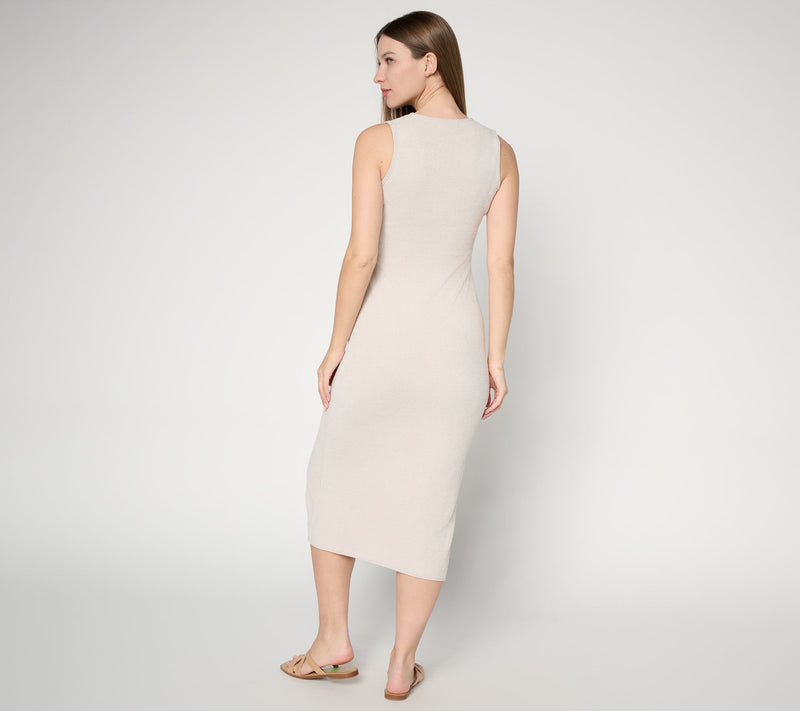 Barefoot Dreams Reg. CozyChic Ultra Lite Rolled Edge Midi Dress — View 4