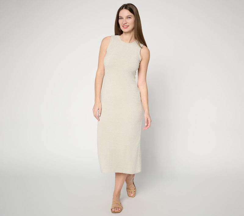 Barefoot Dreams Reg. CozyChic Ultra Lite Rolled Edge Midi Dress — View 14