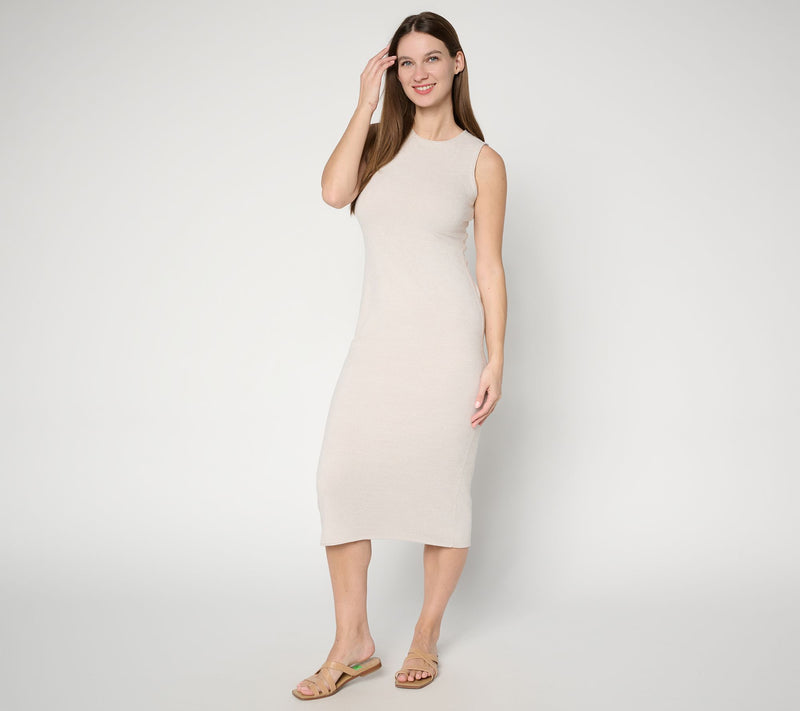 Barefoot Dreams Petite CozyChic Ultra Lite Rolled Edge Midi Dress — Main view