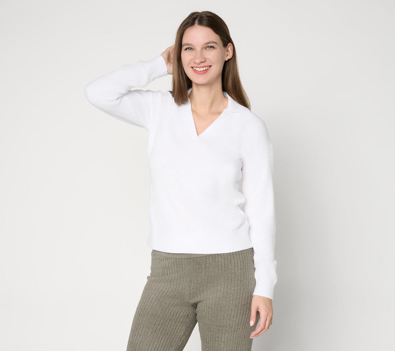 Barefoot Dreams CozyChic Ultra Lite Open Polo — View 12