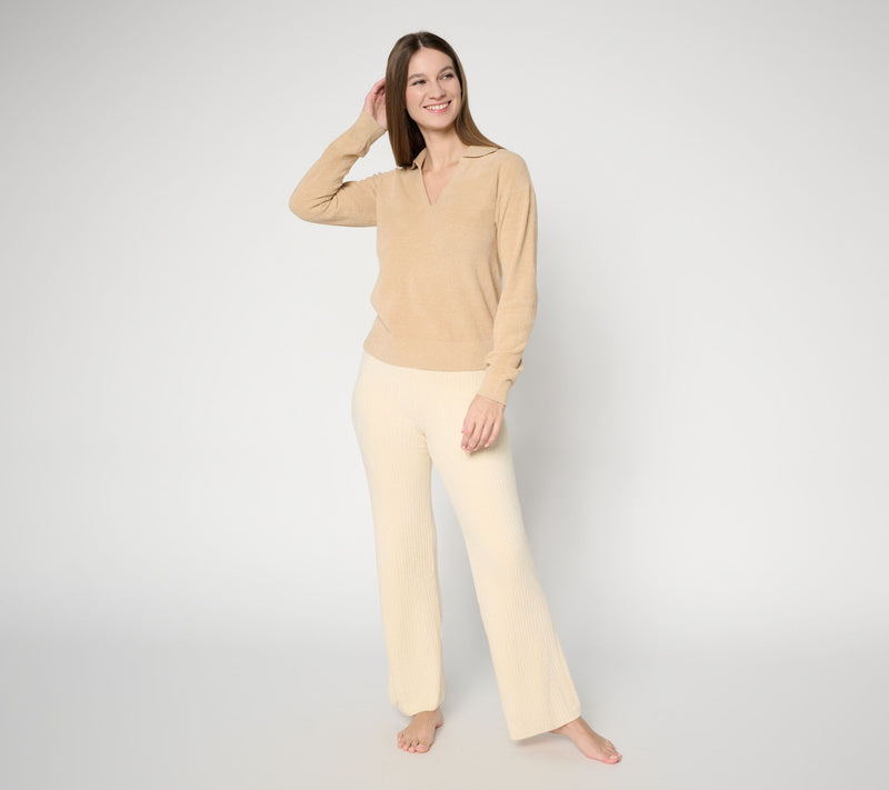 Barefoot Dreams CozyChic Ultra Lite Open Polo — View 8