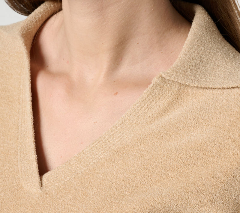 Barefoot Dreams CozyChic Ultra Lite Open Polo — View 9