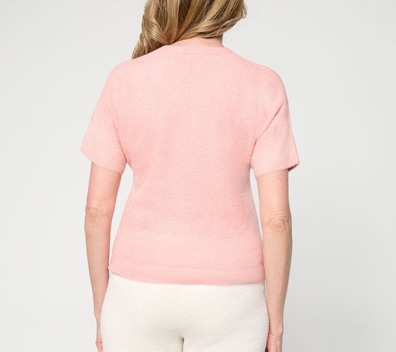Barefoot Dreams CozyChic Lite Short Sleeve Dolman Henley — View 4