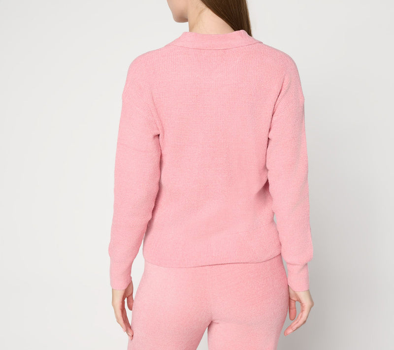 Barefoot Dreams CozyChic Ultra Lite Waffle Henley — View 3