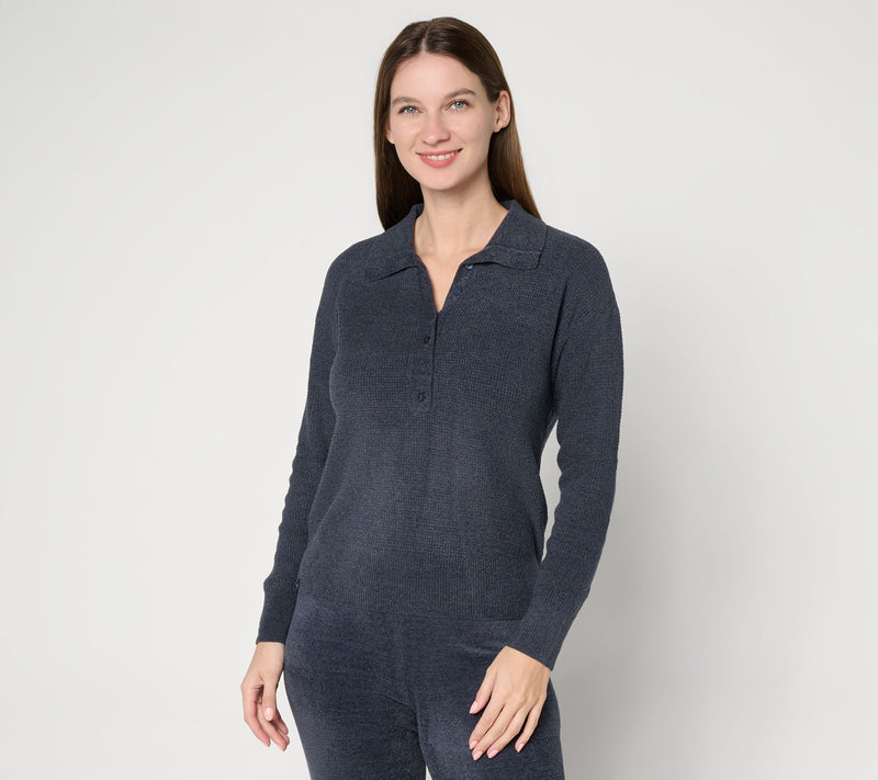 Barefoot Dreams CozyChic Ultra Lite Waffle Henley — View 12