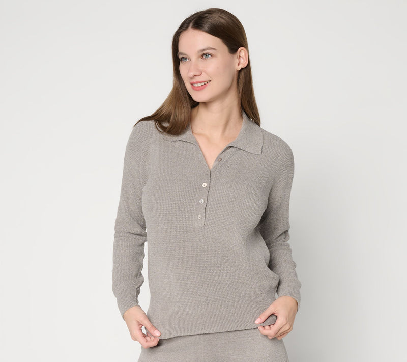 Barefoot Dreams CozyChic Ultra Lite Waffle Henley — View 14