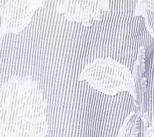 Women with Control Woven Jacquard Button Front Top — View 7