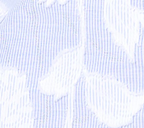 Women with Control Woven Jacquard Button Front Top — View 8