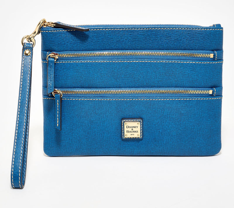 Dooney & Bourke Saffiano Large Triple Zip Wristlet — View 11