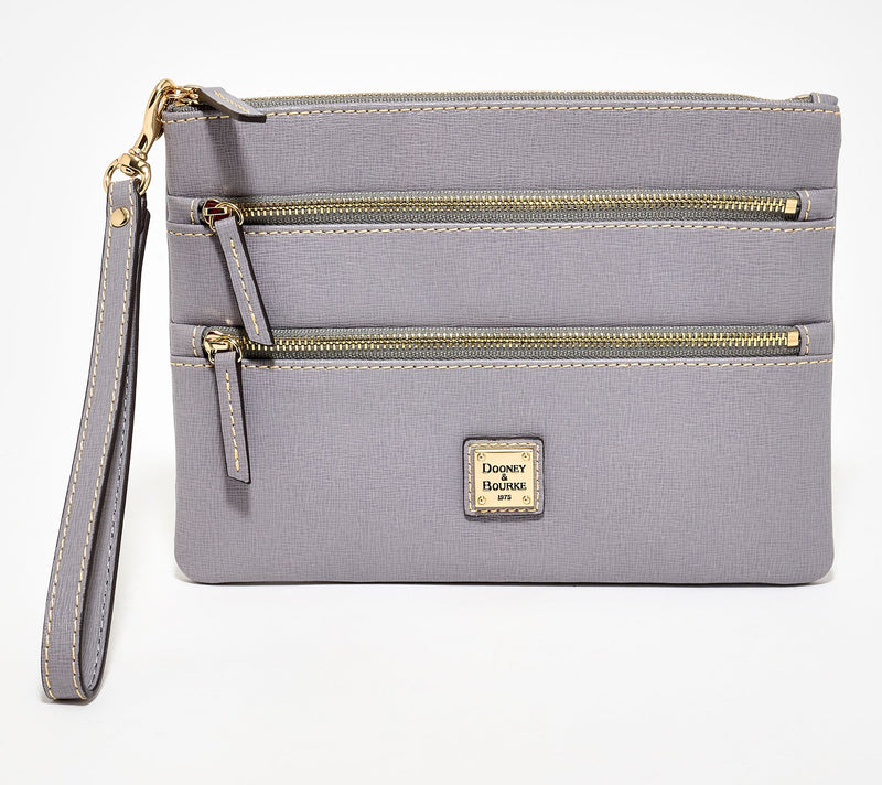 Dooney & Bourke Saffiano Large Triple Zip Wristlet — View 17