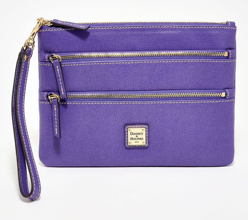 Dooney & Bourke Saffiano Large Triple Zip Wristlet — View 5