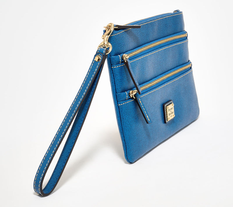 Dooney & Bourke Saffiano Large Triple Zip Wristlet — View 18