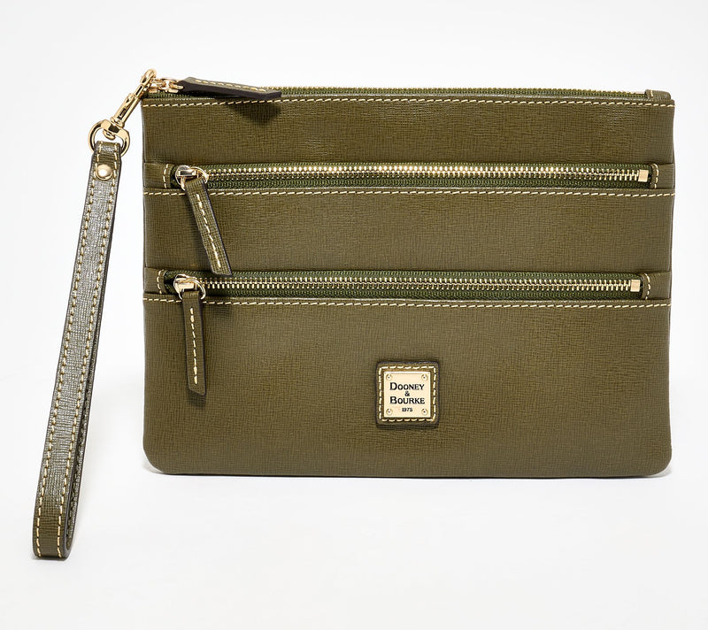 Dooney & Bourke Saffiano Large Triple Zip Wristlet — View 13