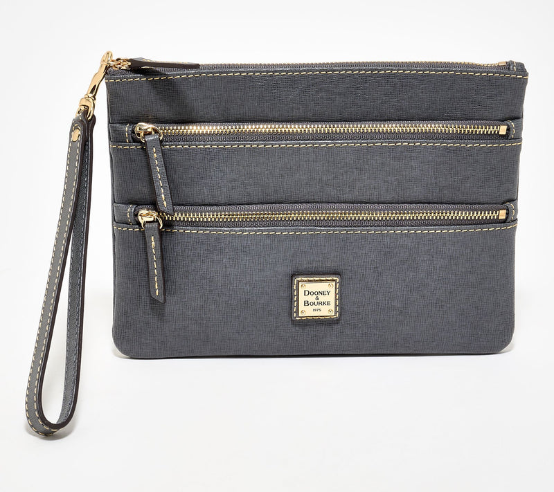 Dooney & Bourke Saffiano Large Triple Zip Wristlet — View 7