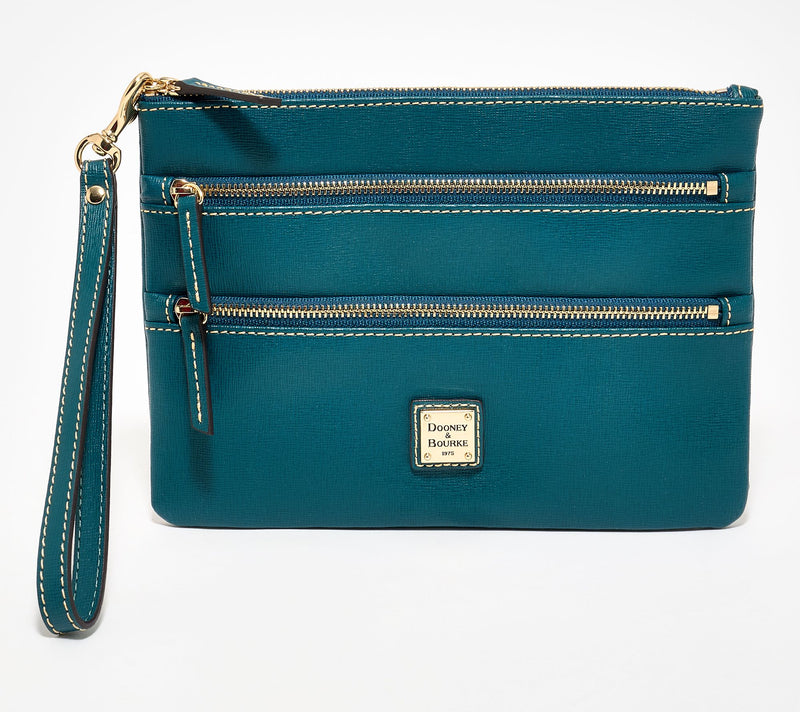 Dooney & Bourke Saffiano Large Triple Zip Wristlet — View 9
