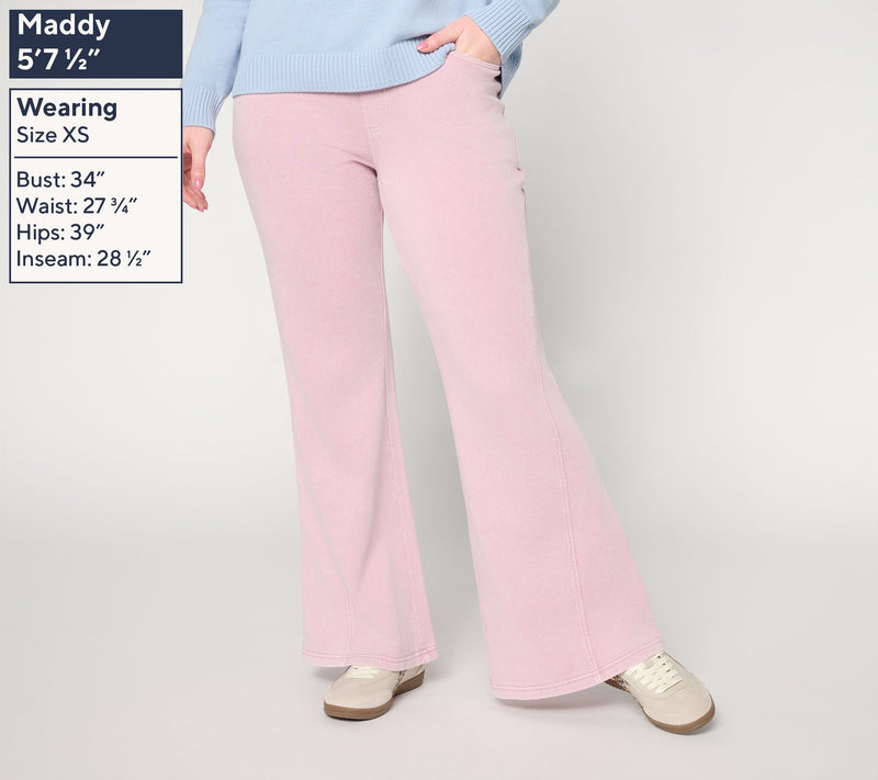 Peace Love World Washed French Terry Petite Pull on Trouser — View 9