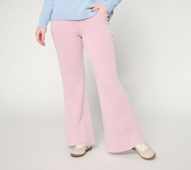 Peace Love World Washed French Terry Petite Pull on Trouser — View 5