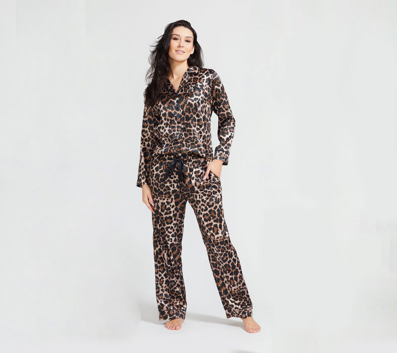 Randy Fenoli Sleepwear Satin Long Sleeve Pajama Set — View 10
