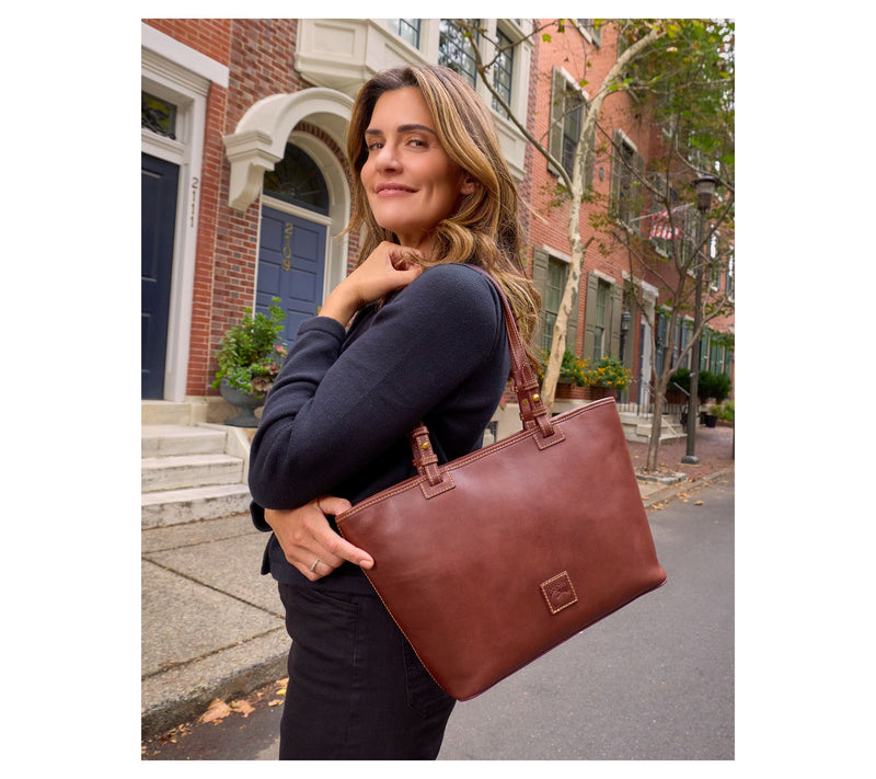 Dooney & Bourke Florentine Leather Small Leisure Shopper — View 13