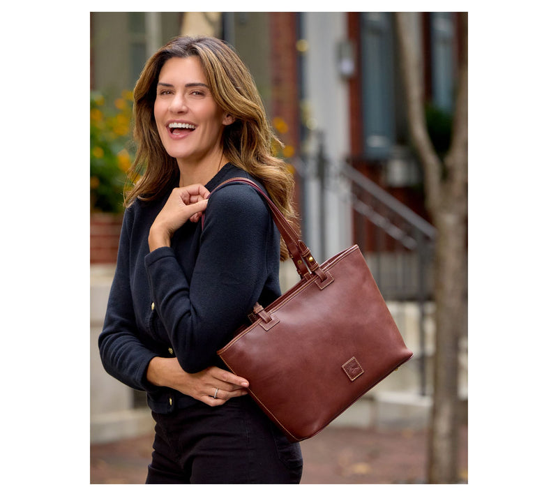 Dooney & Bourke Florentine Leather Small Leisure Shopper — View 12