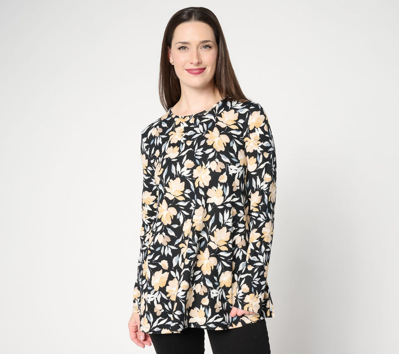 Denim & Co. Regular Printed Heavenly Jersey Swing Tunic — View 11