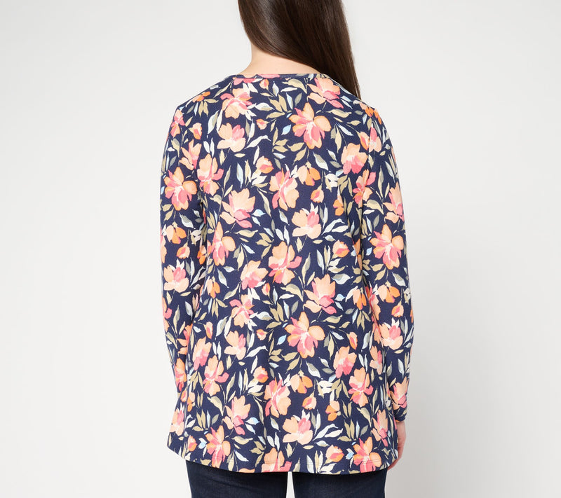 Denim & Co. Petite Printed Heavenly Jersey Swing Tunic — View 4