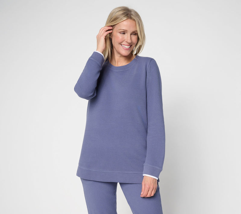Denim & Co. Active Ottoman Round Neck Top — View 10