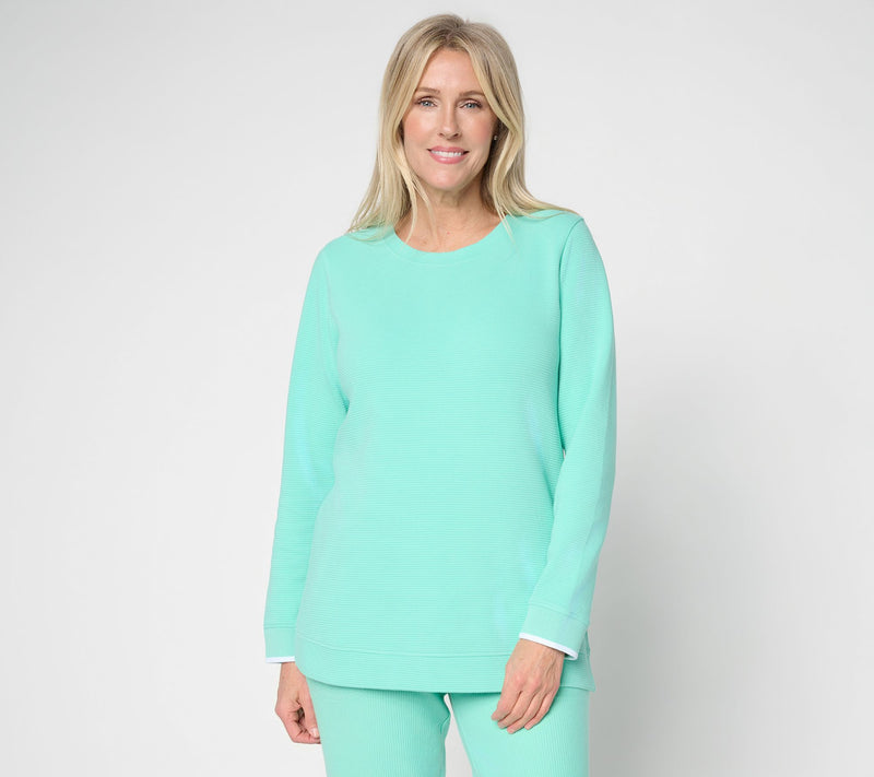 Denim & Co. Active Ottoman Round Neck Top — View 12