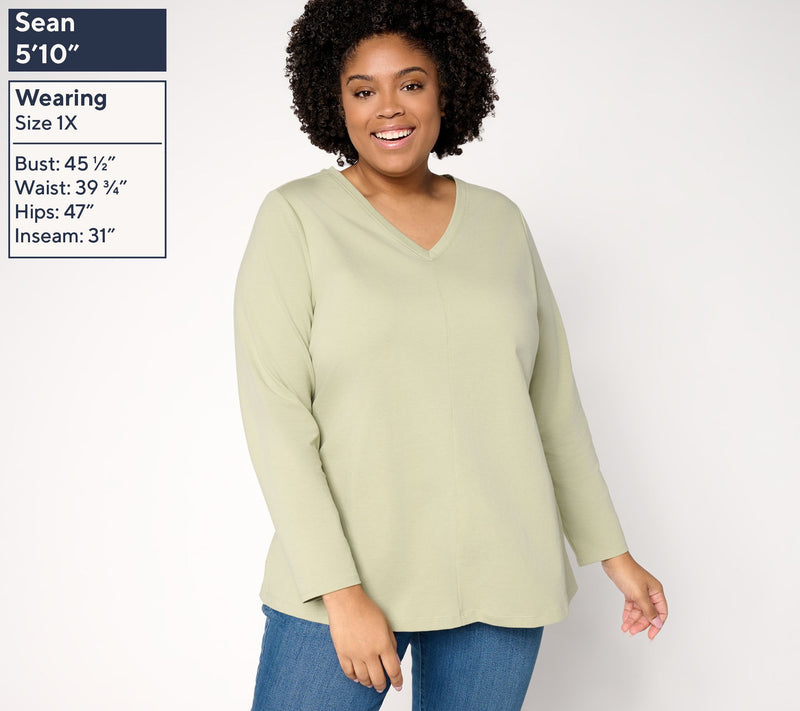 Denim & Co. Essentials Regular Perfect Jersey 2-Pack Tunics — View 2