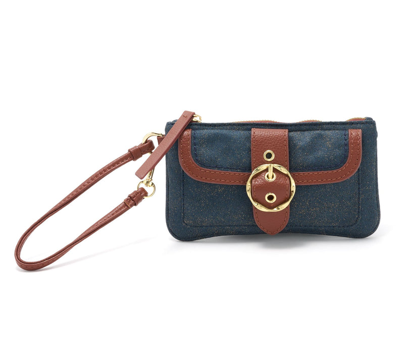 Kim Gravel Hey Gorgeous Pebble Leather Wallet with Wristlet Strap — Main view