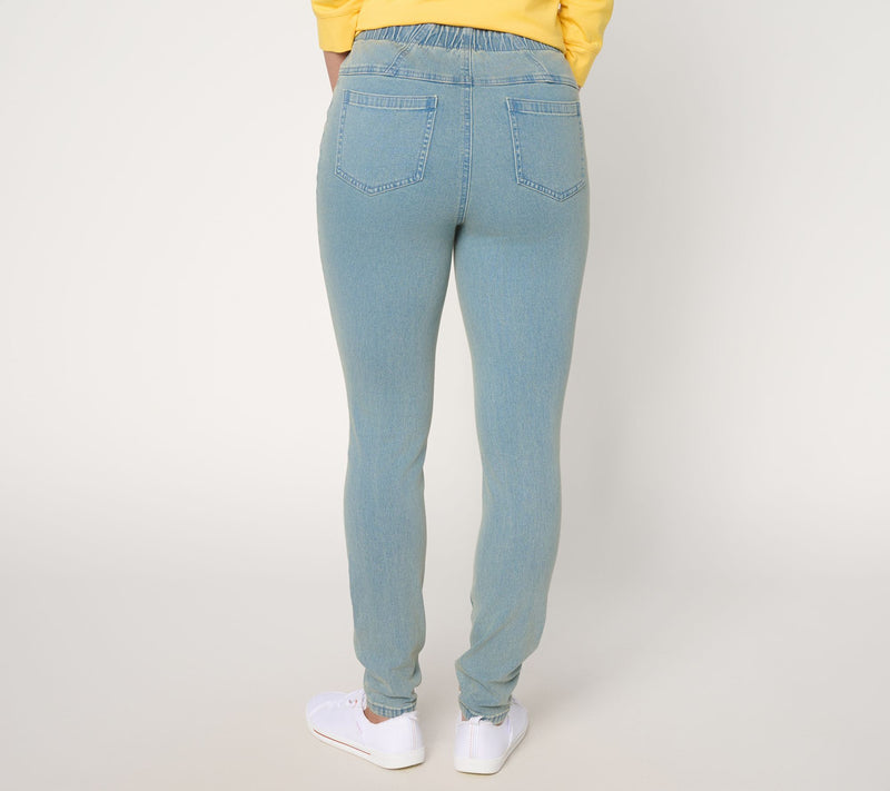 Denim & Co. Petite Pull-On Denim Jeggings — View 4