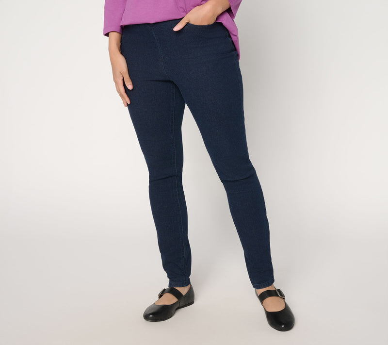 Denim & Co. Petite Pull-On Denim Jeggings — View 11