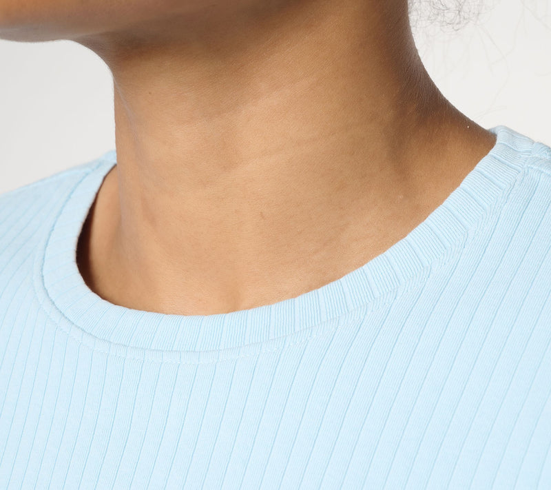 Denim & Co. Essentials Rib Knit Long Sleeve Crew Neck Top — View 6