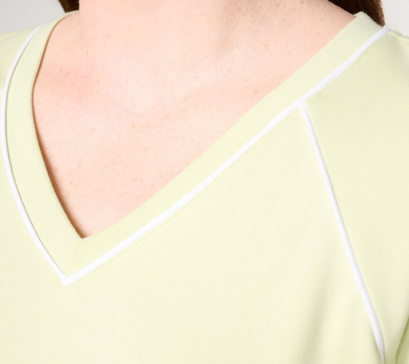 Denim & Co. Active Drapey French Terry Top — View 6