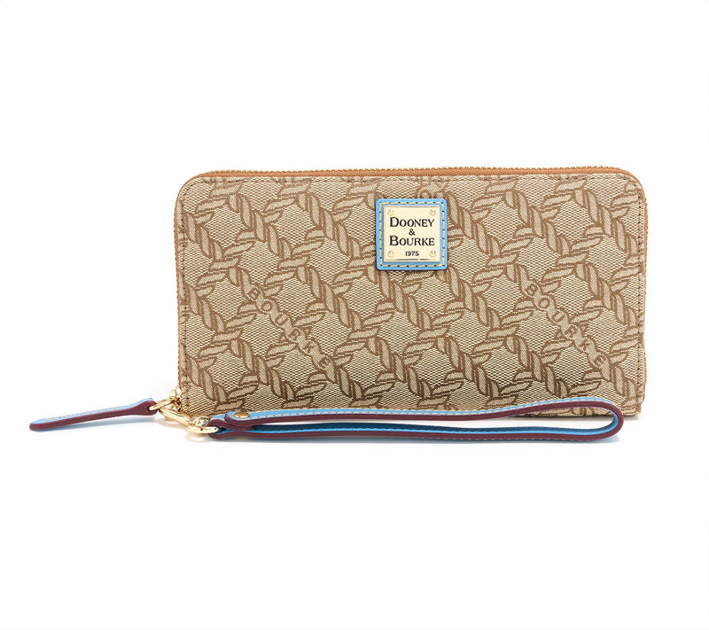 Dooney & Bourke Jacquard Maritime Large Zip Around Wristlet — Main view