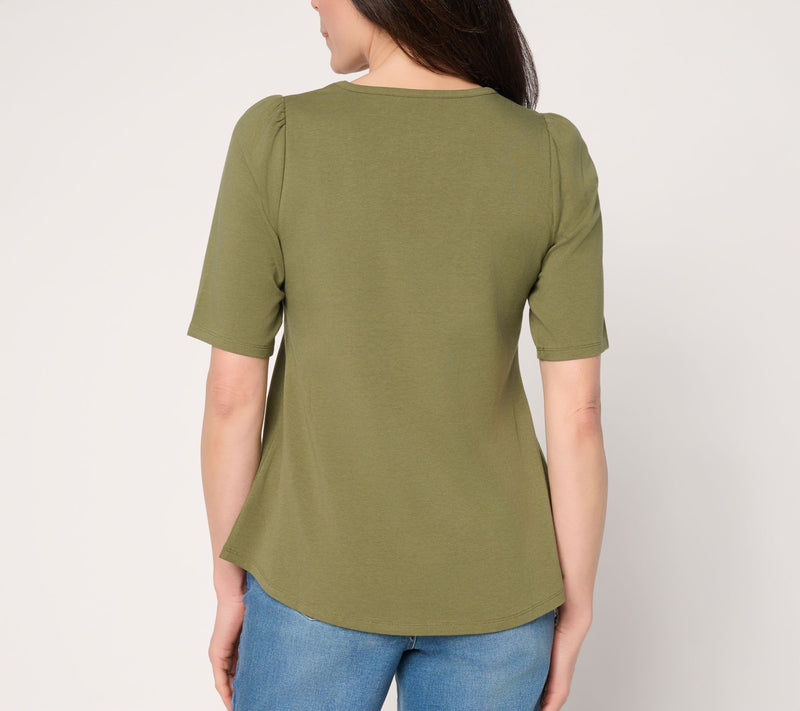 Ree by The Pioneer Woman Essentials Elbow Sleeve Knit Tunic Top — View 11
