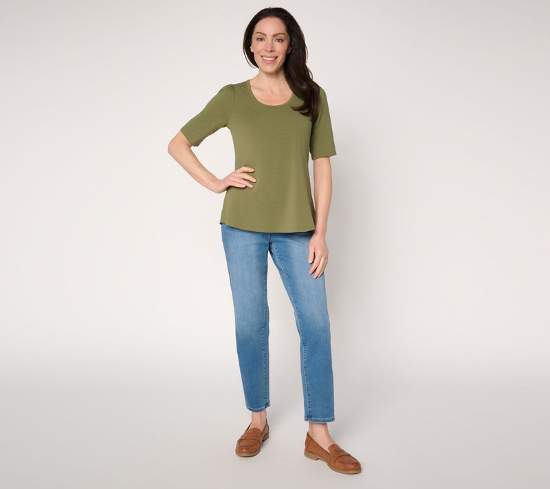 Ree by The Pioneer Woman Essentials Elbow Sleeve Knit Tunic Top — View 12