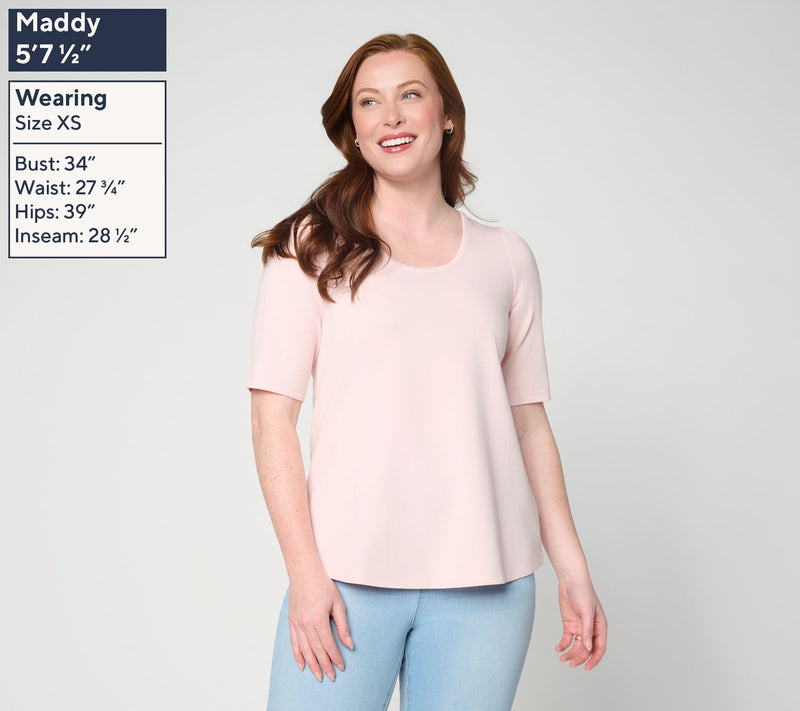 Ree by The Pioneer Woman Essentials Elbow Sleeve Knit Tunic Top — View 10