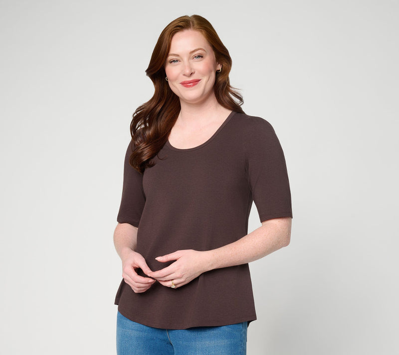 Ree by The Pioneer Woman Essentials Elbow Sleeve Knit Tunic Top — View 9